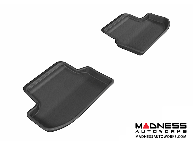 BMW 5 Series (F10) Floor Mats (Set of 2) - Rear - Black by 3D MAXpider